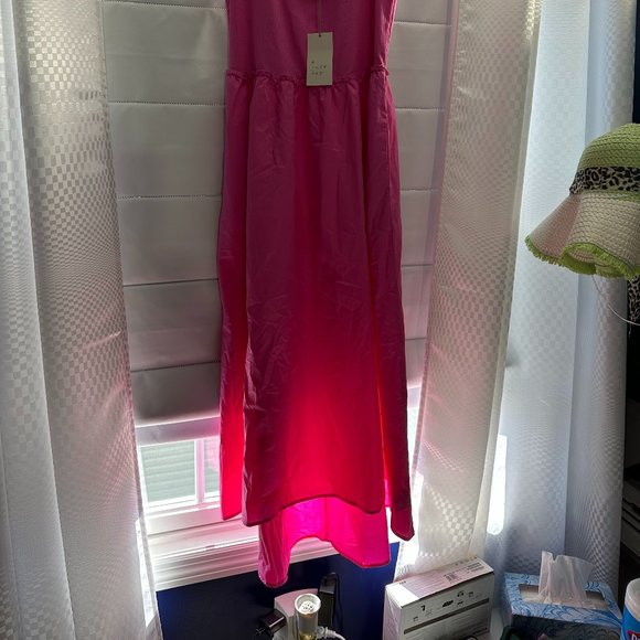 NWT - A New Day Pink Maxi Dress - Size M - Hot Pink - Picture 3 of 3